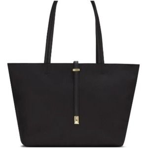 Vince Camuto Black Saffiano Leather Tote Leila Bag
